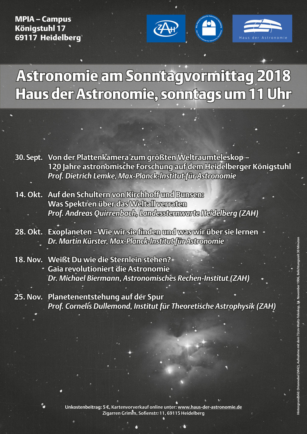 Astronomie am Sonntag Vormittag 2018