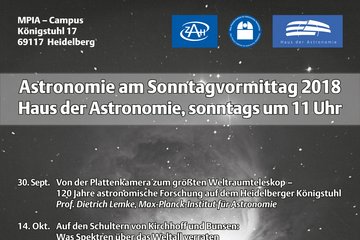 Astronomie am Sonntag Vormittag 2018