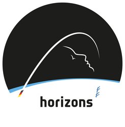 Das Logo der ESA-Mission "Horizons" zur Internationalen Raumstation.