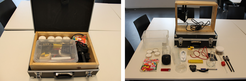 A demonstration model of the climate suitcase.