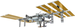 Computermodell der Internationalen Raumstation (ISS).