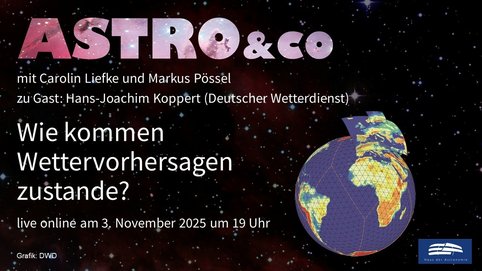 Messwerte, numerische Modelle und künstliche Intelligenz: Was steckt eigentlich alles hinter einer Wettervorhersage - und worauf muss man achten, wenn man abschätzen will, ob der Blick an den Sternhimmel sich heute Abend - oder morgen oder in einer Woche - lohnt? Hajo Koppert vom Deutschen Wetterdienst erläutert die Grundlagen von Wettervorhersagen